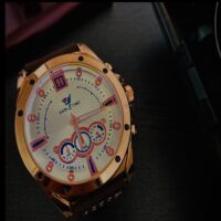 ساعت eagletime مشکی رنگ قهوه ای 20G
