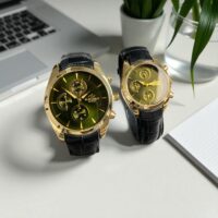 الگانس کرونوگراف بند چرمی ELEGANCE